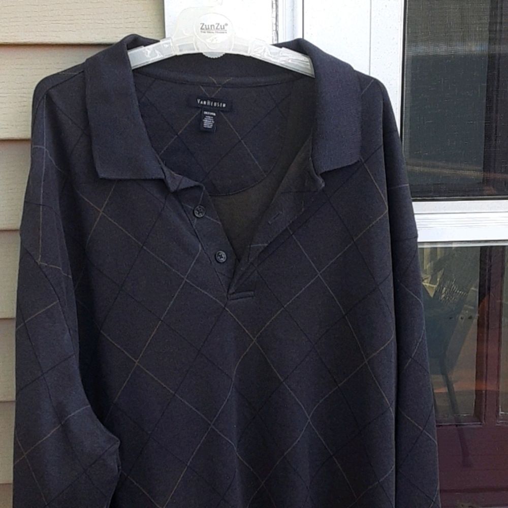 Van Heusen Mens Long sleeve Polo 3XL